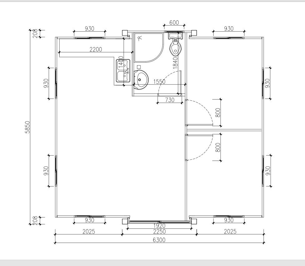 Floor plan for the Butterfly house