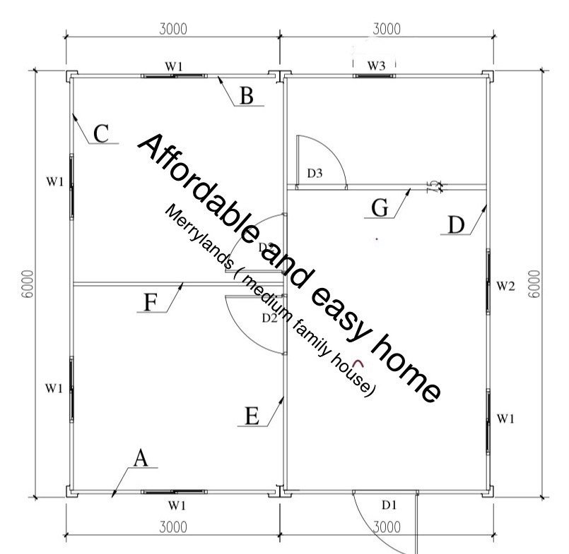 Floor plan for the Merrylands - medium family house